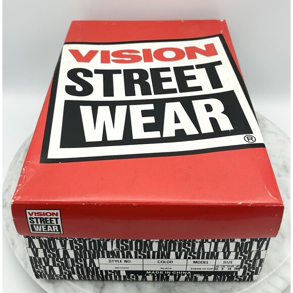 NIB Vision Street Wear Men's US 10 Suede Hi Top Retro BLACK BIG PATCH! 1986-1988 - Picture 12 of 13